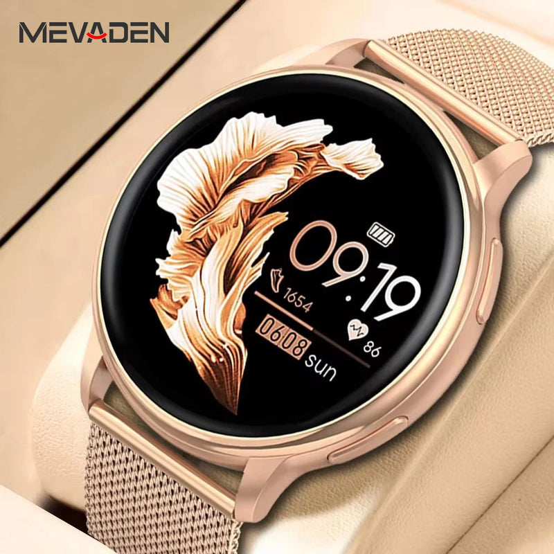 Relógio inteligente MEVADEN Bluetooth feminino relógios de discagem personalizada homens esporte fitness rastreador frequência cardíaca smartwatch para Android IOS Y22