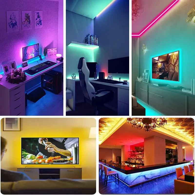 Luzes Led para TV 3 Teclas Controle Led Strip USB 5V Fita Luzes para TV Luz de Fundo Decoração de Festa em Casa Fita Flexível