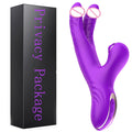 Vibrador Tapping Flapping Dildo Duplo para Mulheres Clitóris Clitóris Sugador Estimulador Poderoso Brinquedo Sexual Mulher Vibradores Coelho Feminino