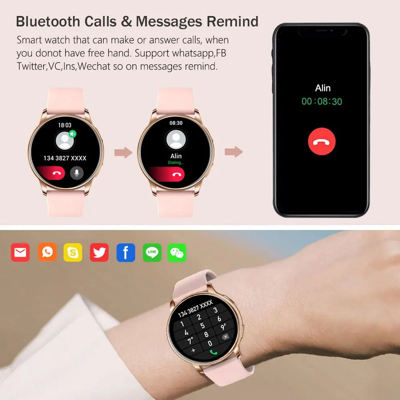 Relógio inteligente MEVADEN Bluetooth feminino relógios de discagem personalizada homens esporte fitness rastreador frequência cardíaca smartwatch para Android IOS Y22